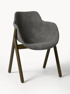 Sedia con braccioli imbottita Carmi