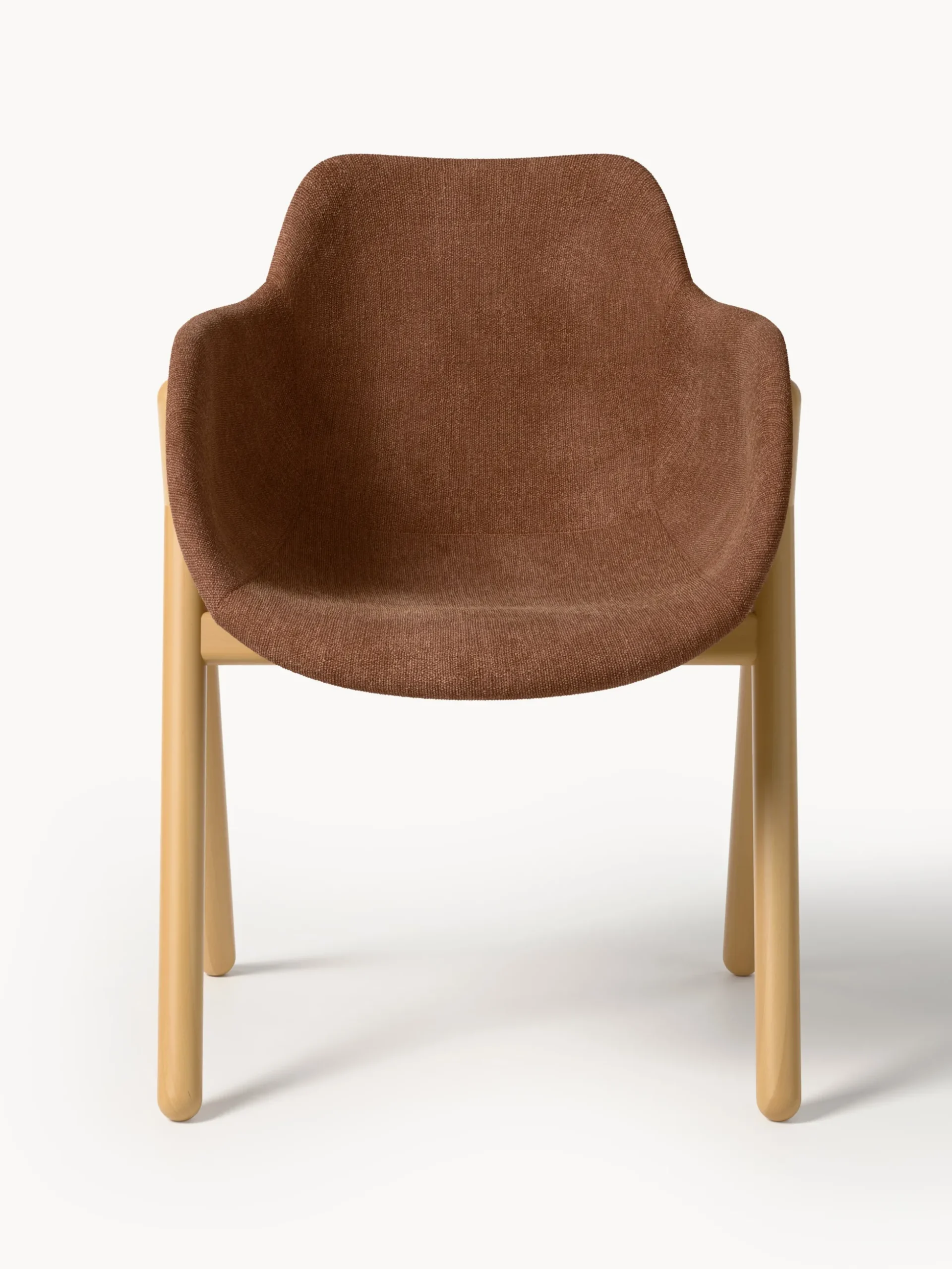 Sedia con braccioli imbottita Carmi