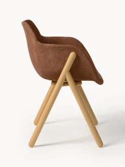 Sedia con braccioli imbottita Carmi