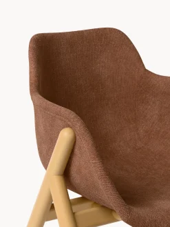 Sedia con braccioli imbottita Carmi