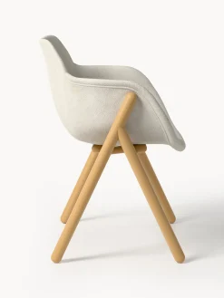 Sedia con braccioli imbottita Carmi