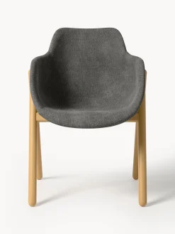 Sedia con braccioli imbottita Carmi