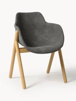 Sedia con braccioli imbottita Carmi