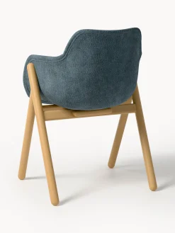Sedia con braccioli imbottita Carmi