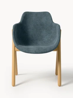 Sedia con braccioli imbottita Carmi