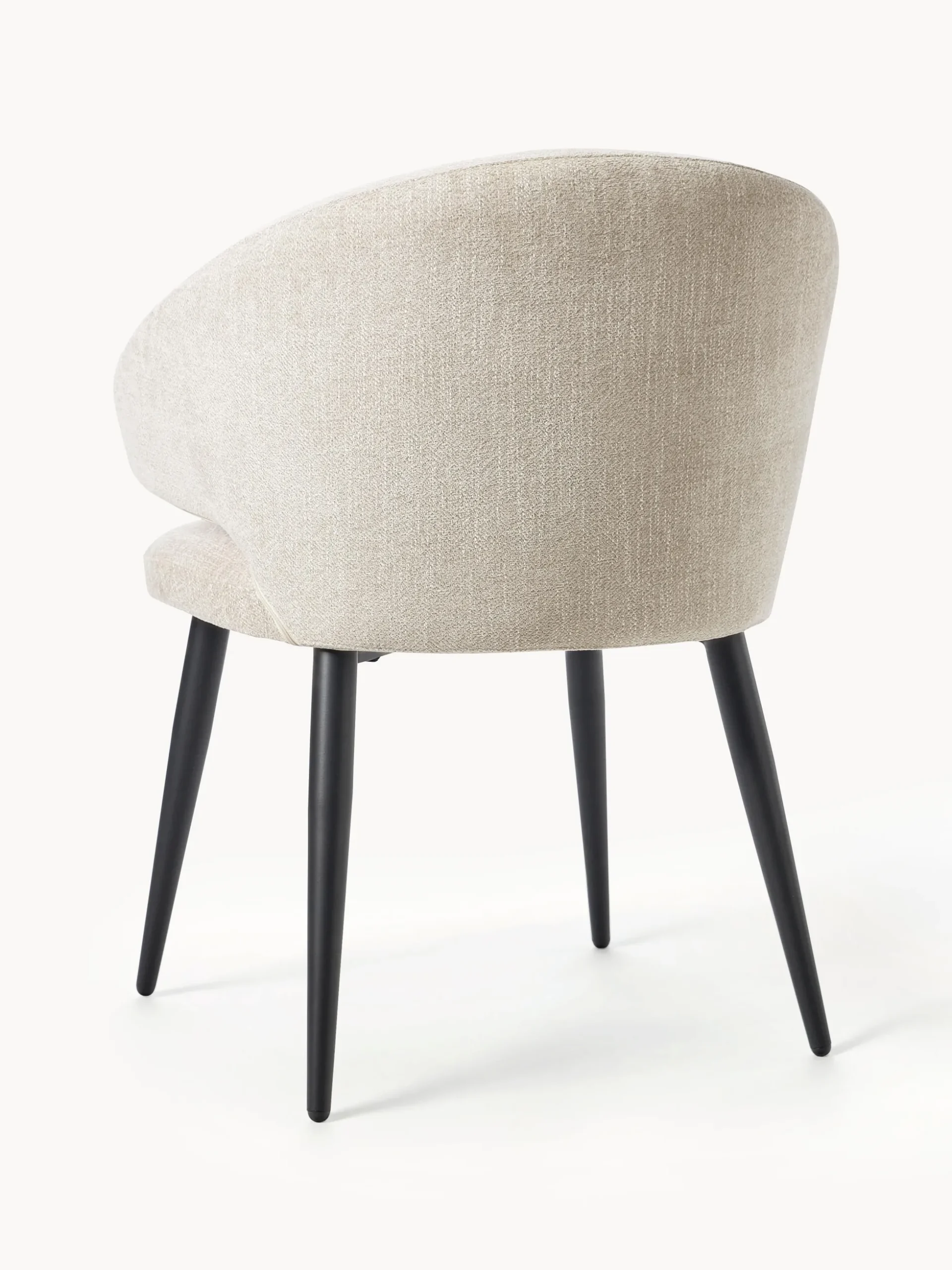 Sedia con braccioli in bouclé Celia