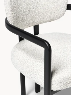 Sedia con braccioli in bouclé Adrien
