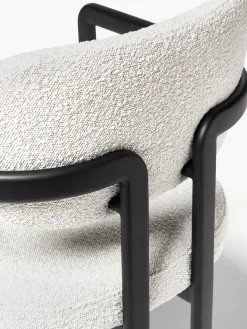 Sedia con braccioli in bouclé Adrien