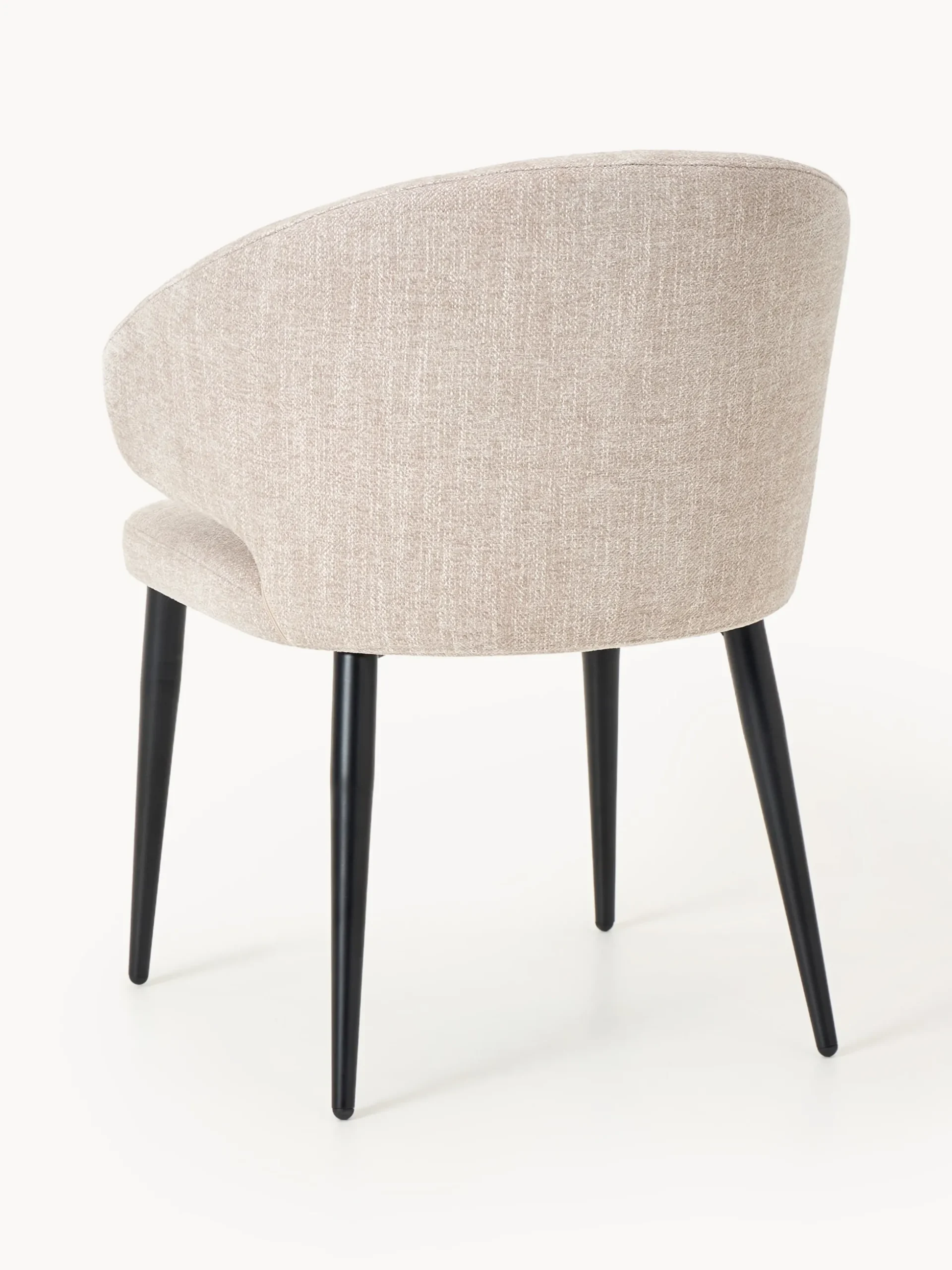 Sedia con braccioli in bouclé Celia