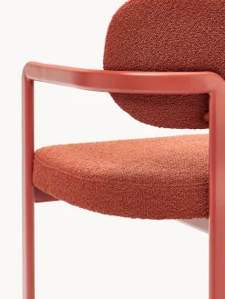 Sedia con braccioli in bouclé Adrien