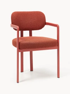 Sedia con braccioli in bouclé Adrien