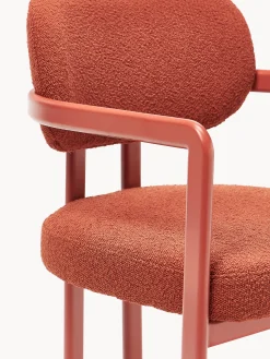 Sedia con braccioli in bouclé Adrien