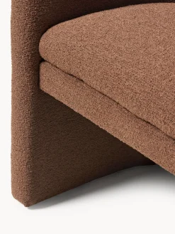 Sedia con braccioli in bouclé Mairo