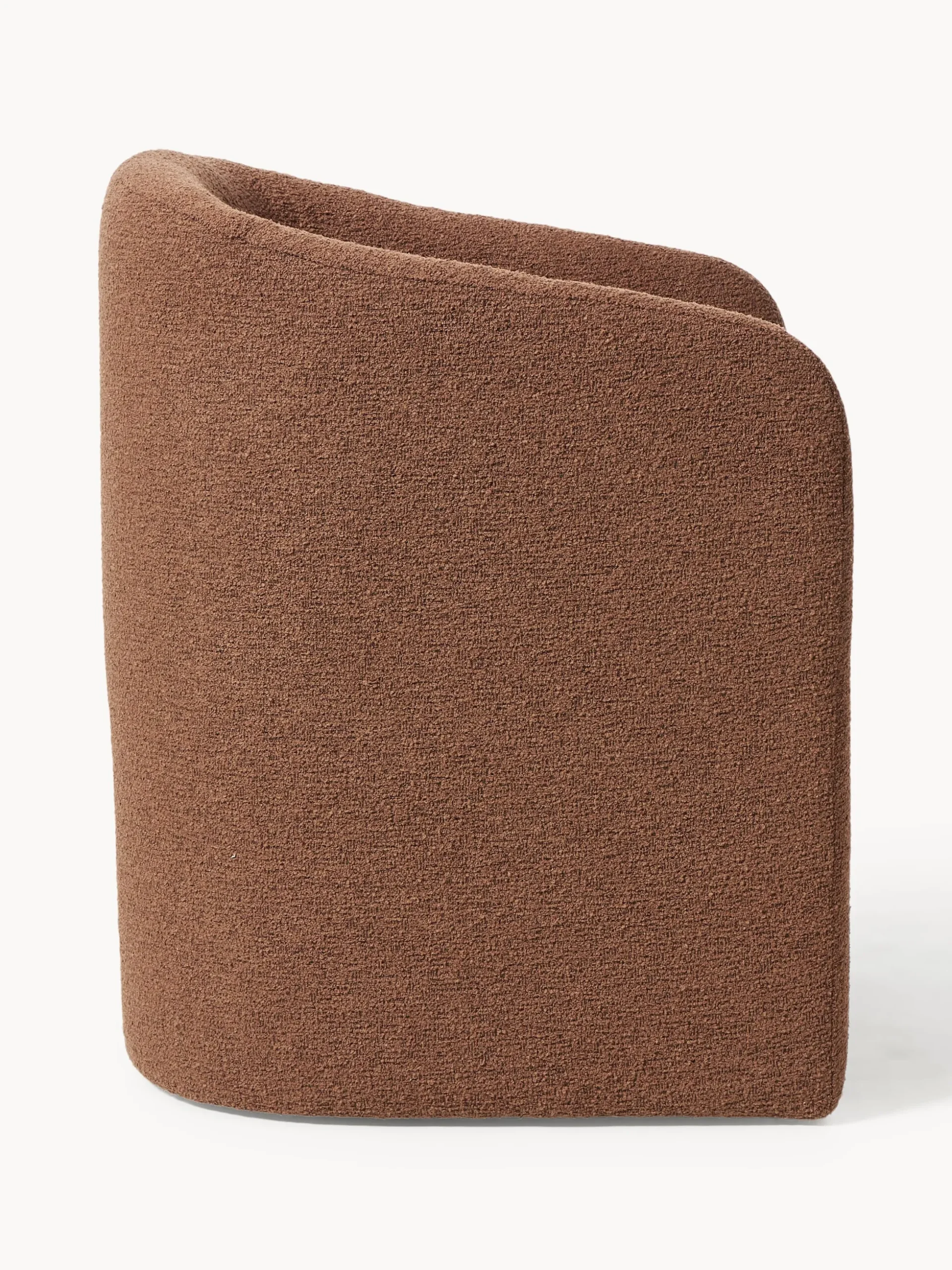 Sedia con braccioli in bouclé Mairo