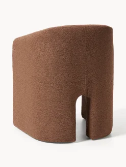 Sedia con braccioli in bouclé Mairo