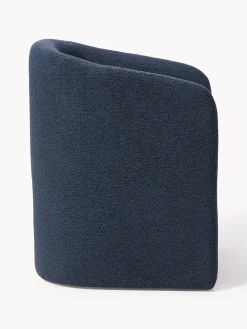 Sedia con braccioli in bouclé Mairo