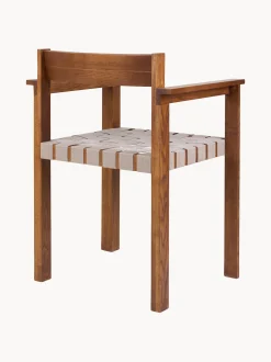 Sedia con braccioli in legno di frassino Symmetry