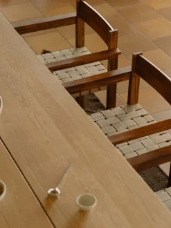 Sedia con braccioli in legno di frassino Symmetry