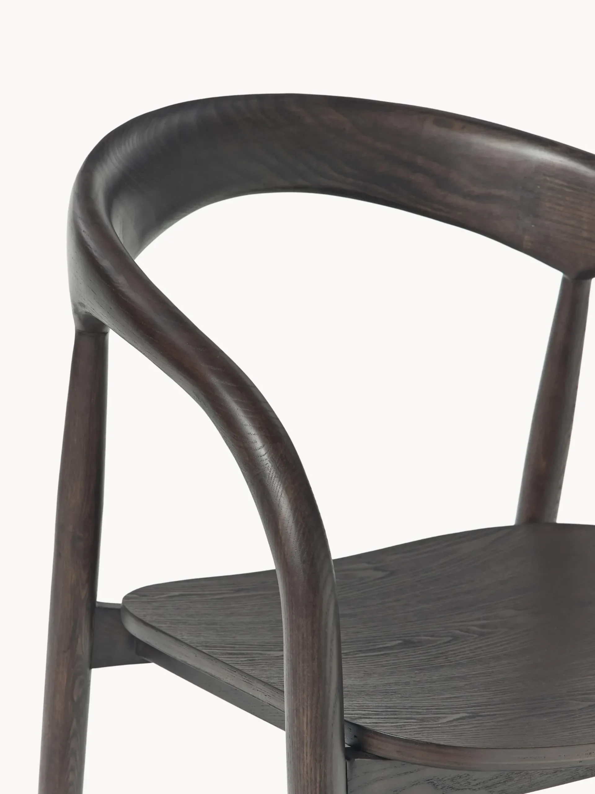 Sedia con braccioli in legno di frassino Camille