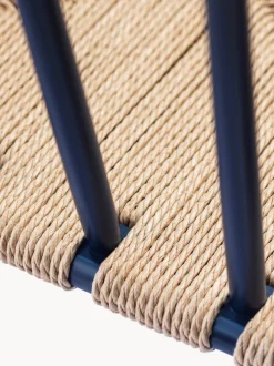 Sedia con braccioli in legno di faggio tessuta a mano J81