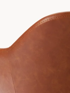 Sedia con braccioli in similpelle con seduta stretta Fiji