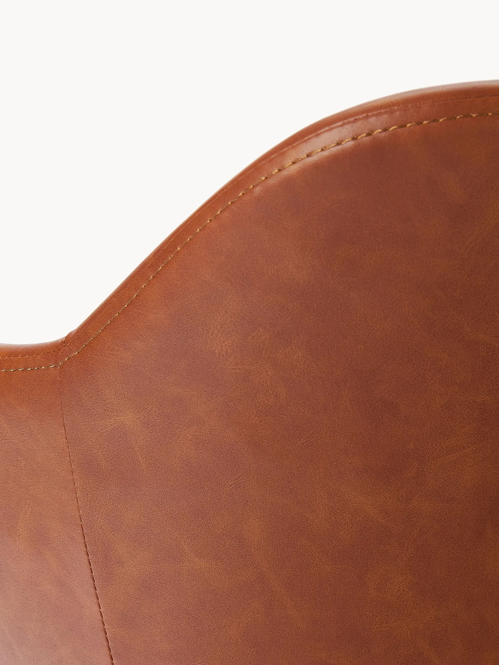 Sedia con braccioli in similpelle con seduta stretta Fiji