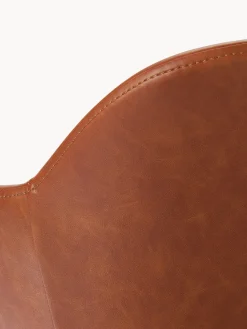 Sedia con braccioli in similpelle con seduta stretta Fiji