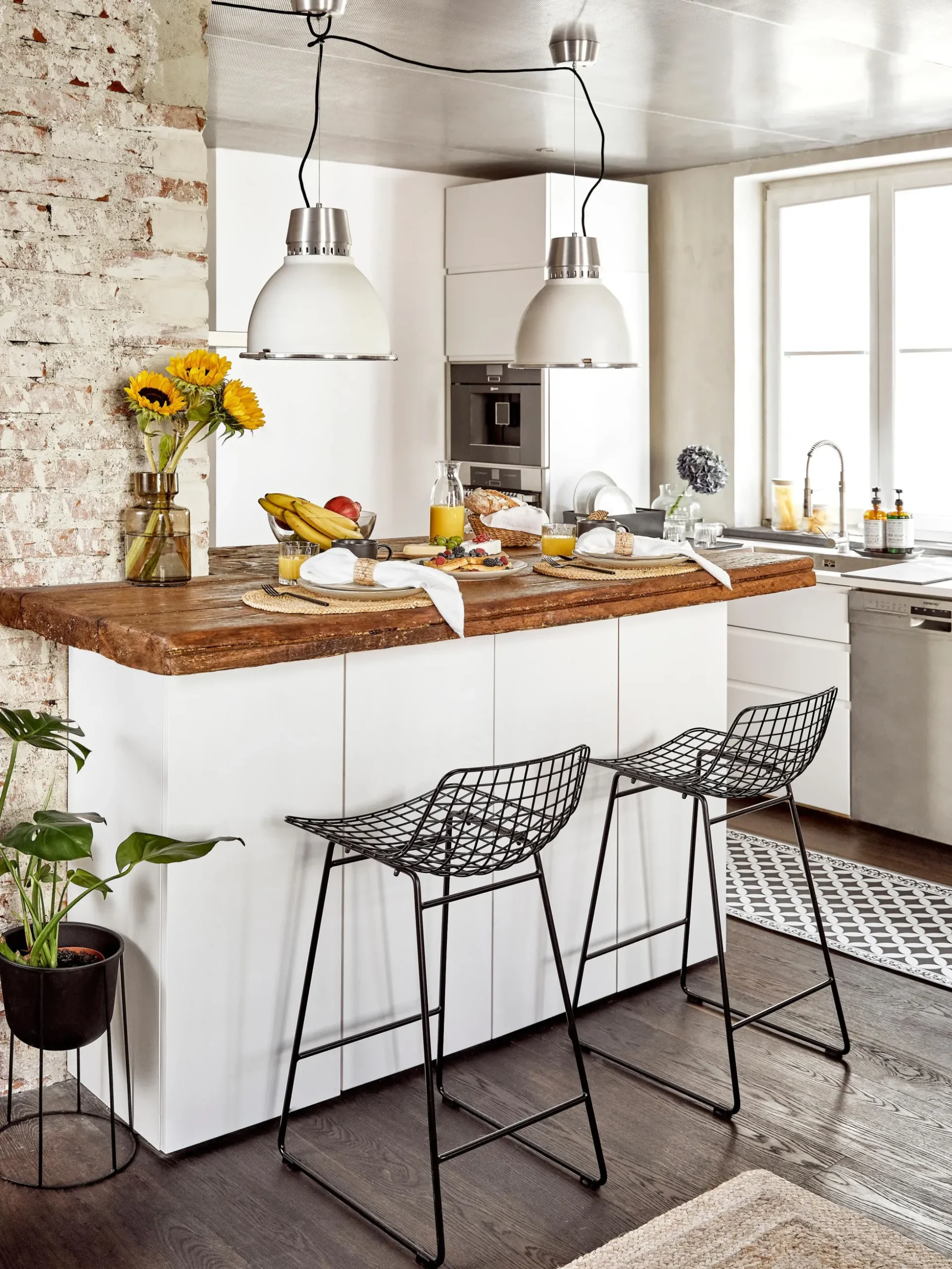 Sedia da bar in metallo Wire