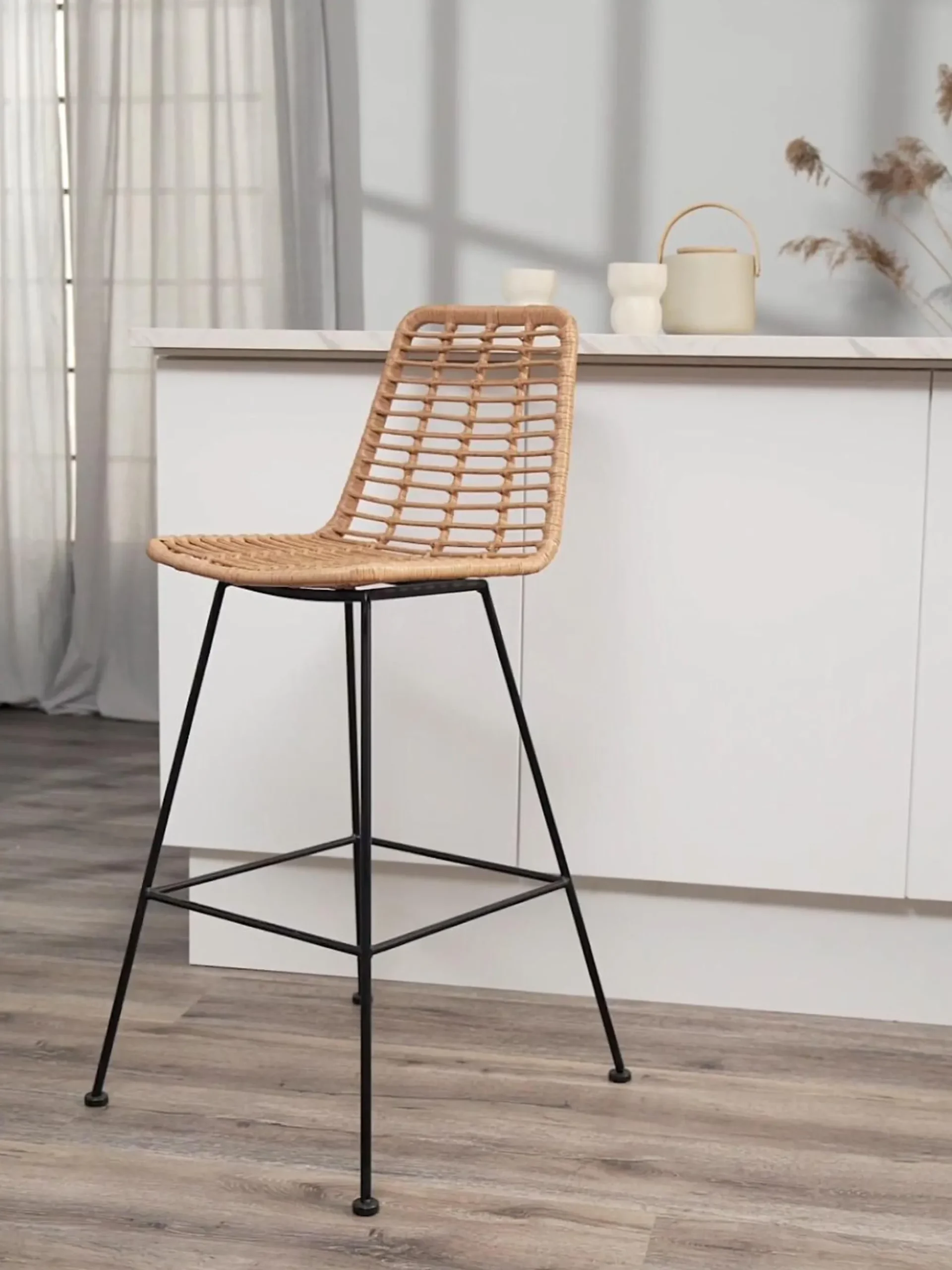 Sedia da bar intrecciata Costa