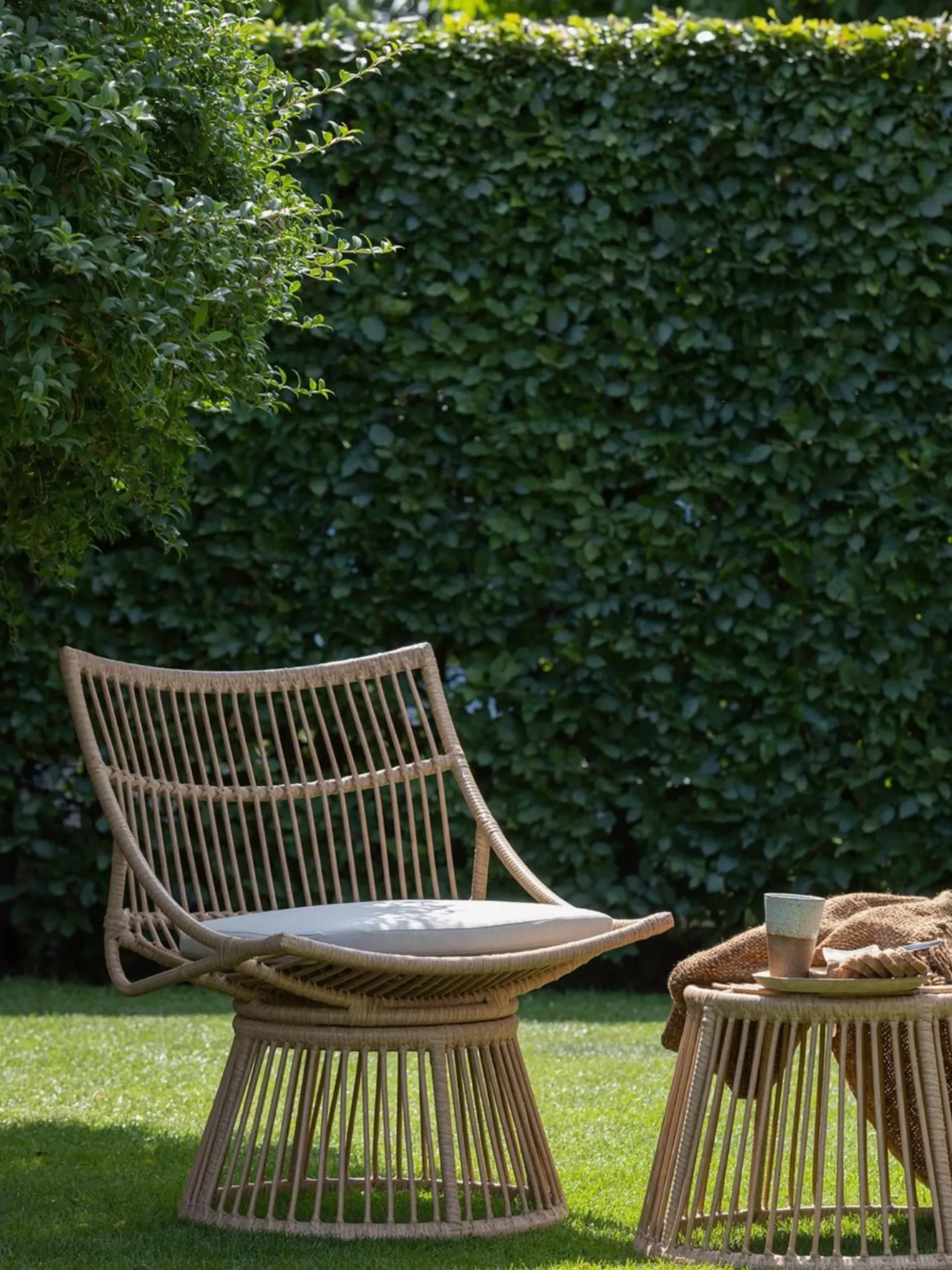 Sedia da giardino con cuscino Alatna