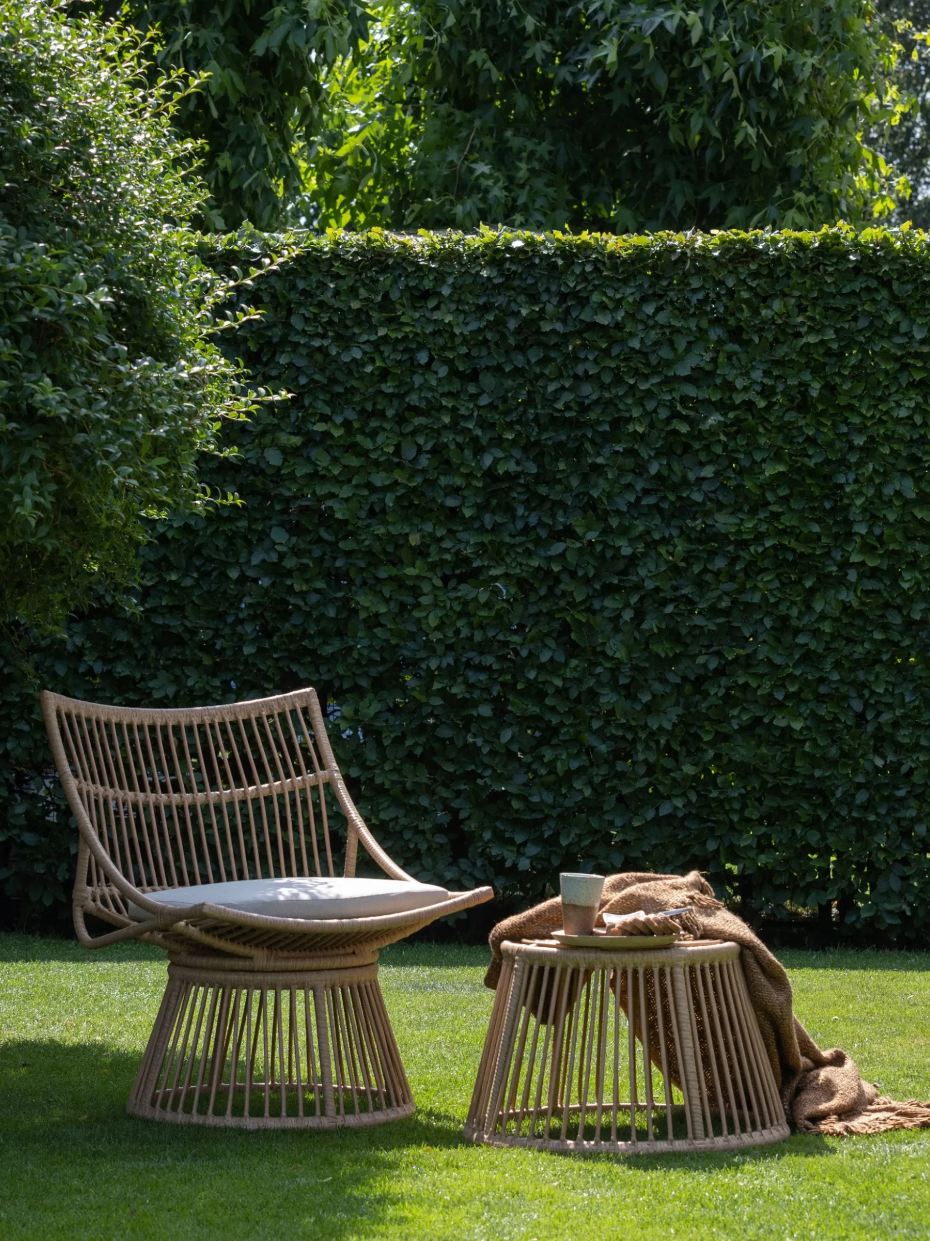 Sedia da giardino con cuscino Alatna