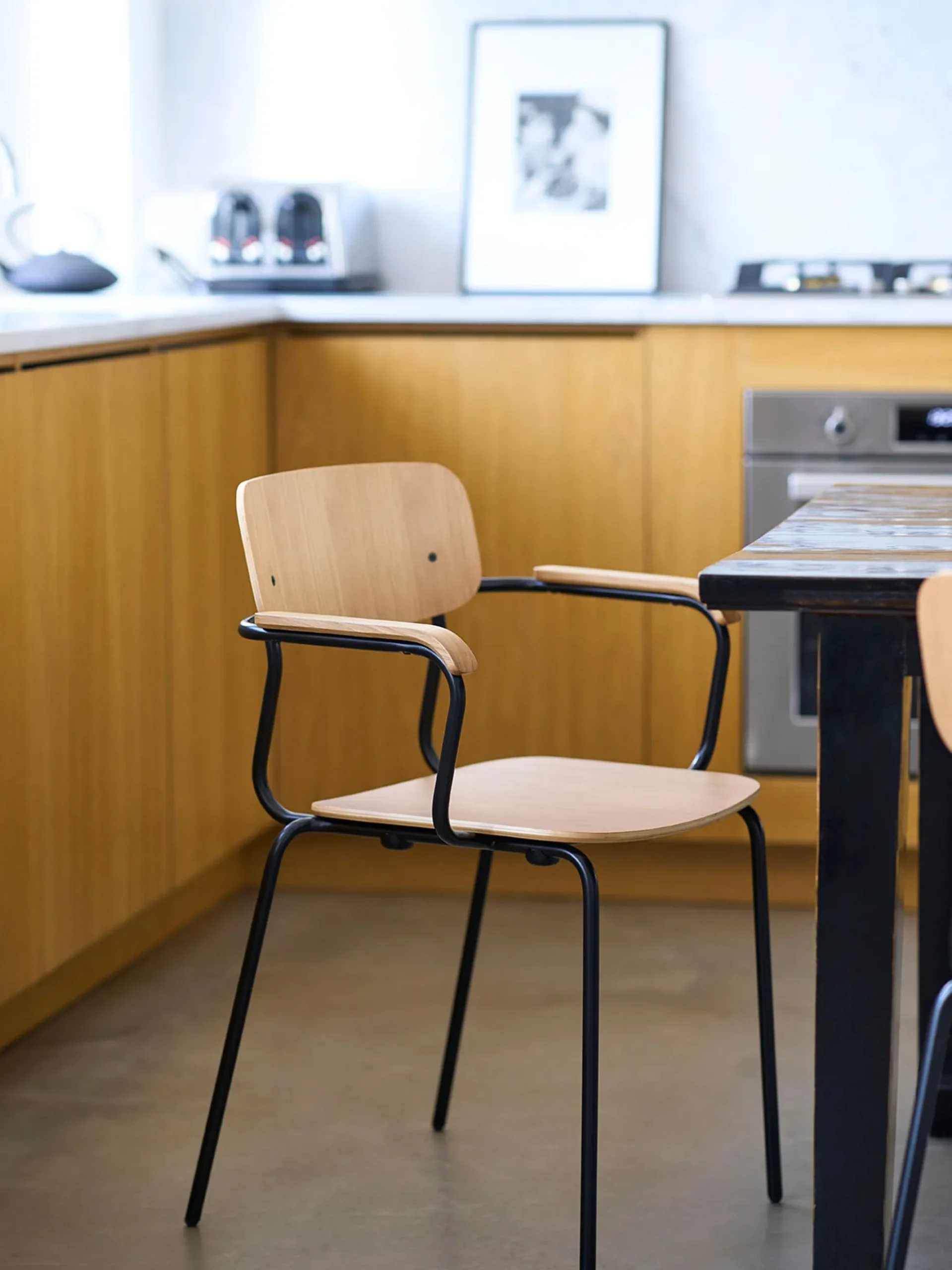Sedia da pranzo in legno fatta a mano Holmen