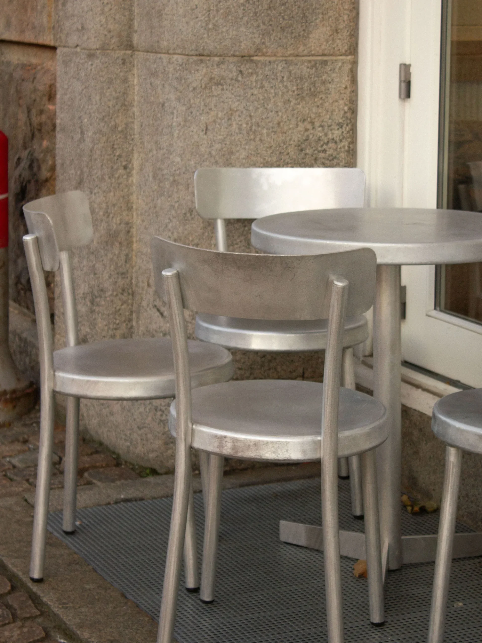 Sedia da pranzo in metallo Tasca