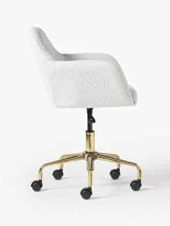 Sedia da scrivania in bouclé Lucie