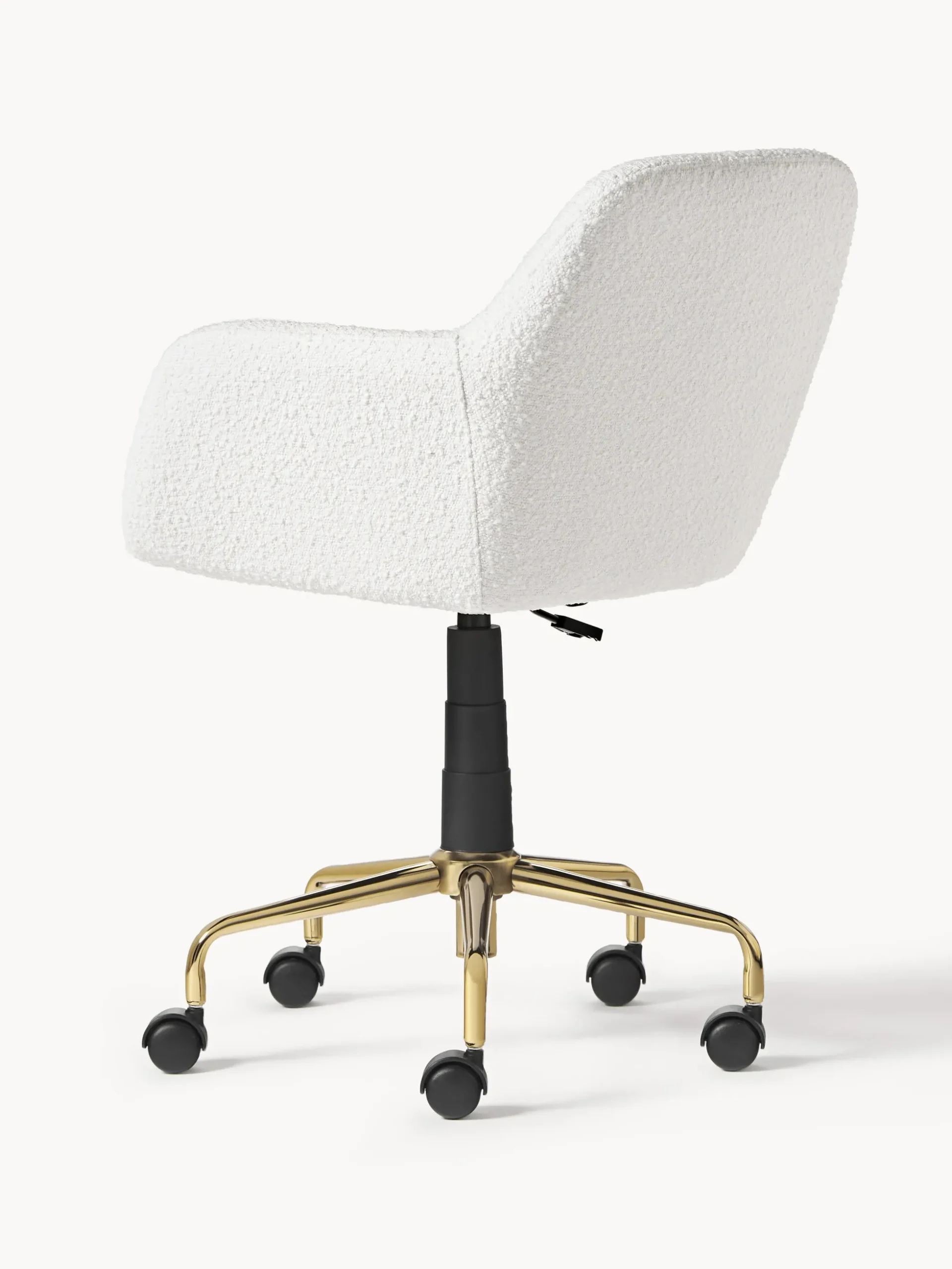 Sedia da scrivania in bouclé Lucie