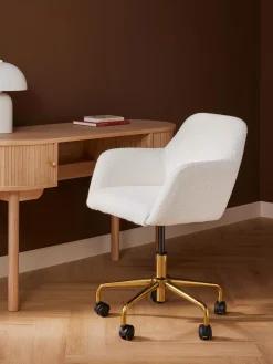 Sedia da scrivania in bouclé Lucie