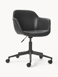Sedia da scrivania in similpelle con seduta stretta Fiji