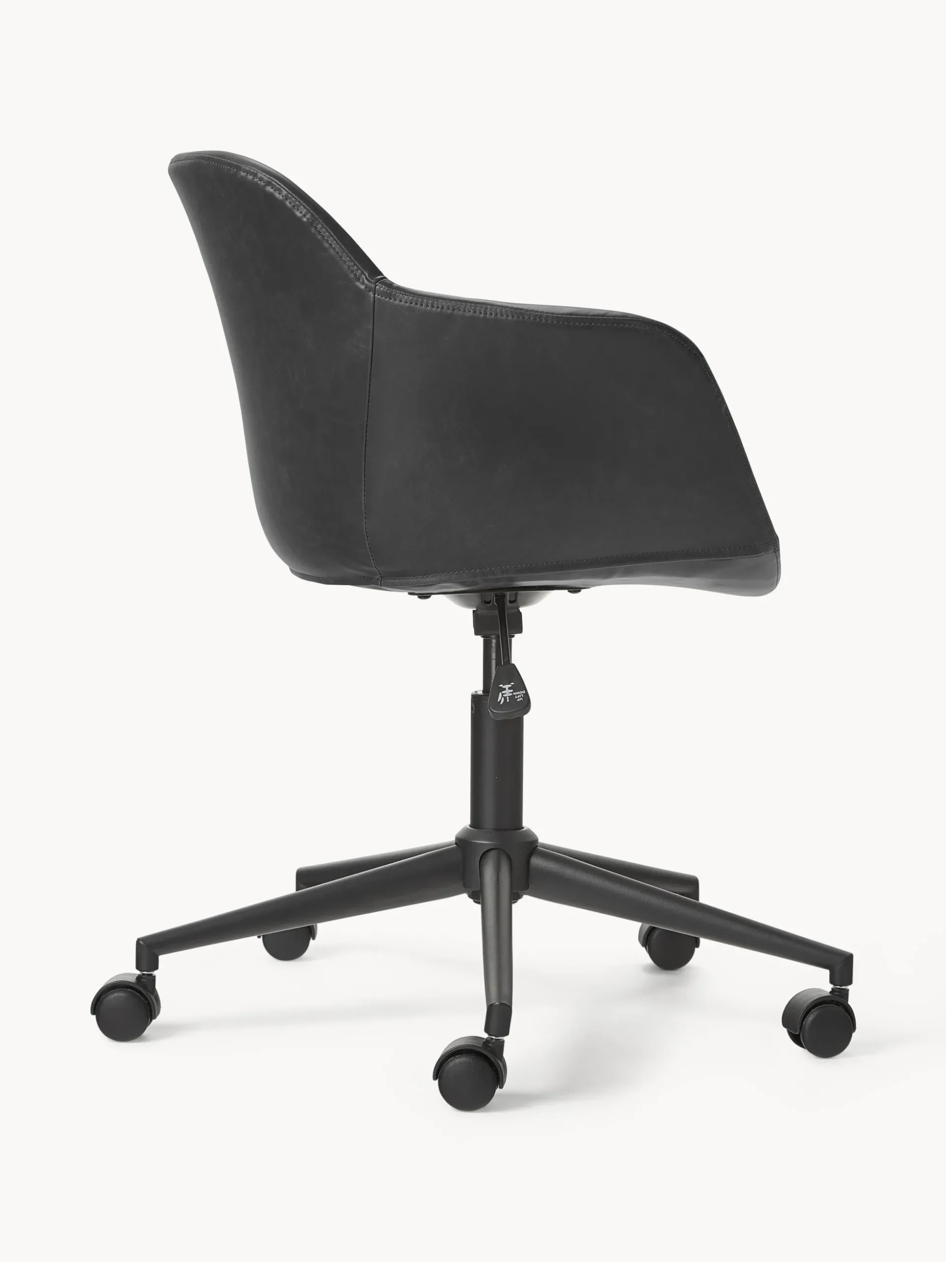 Sedia da scrivania in similpelle con seduta stretta Fiji