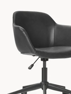 Sedia da scrivania in similpelle con seduta stretta Fiji