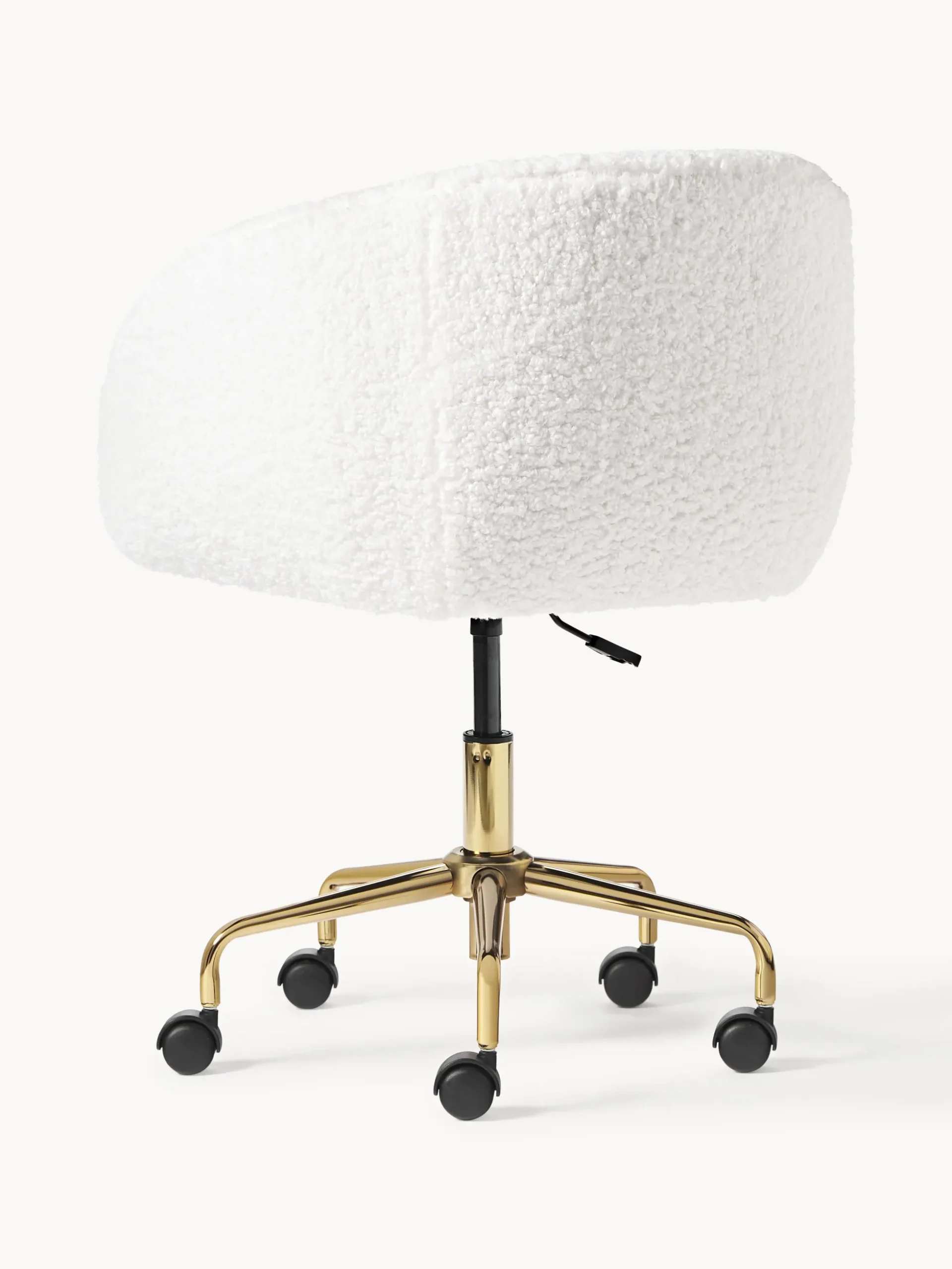 Sedia da scrivania in teddy regolabile in altezza Emmie
