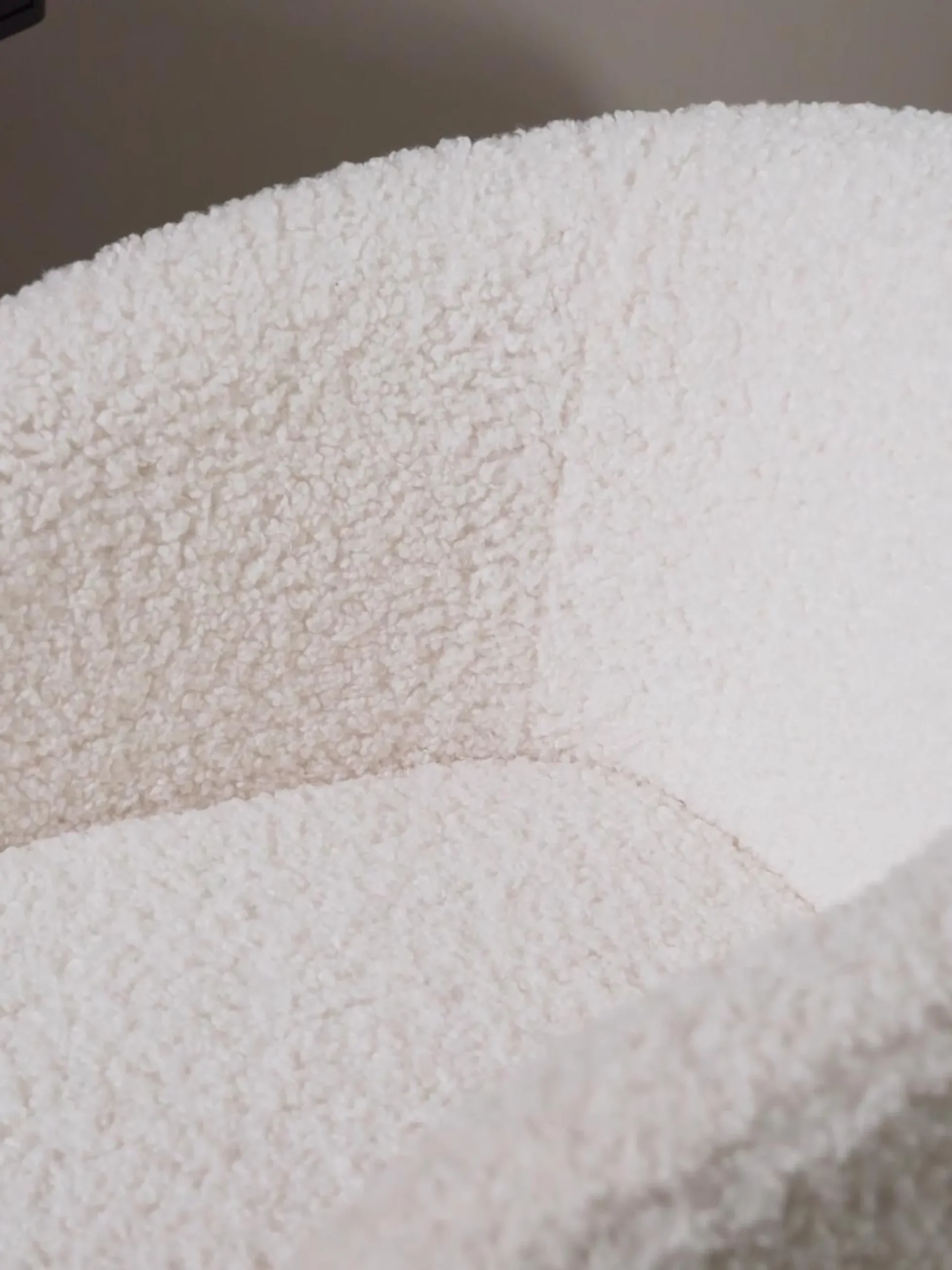 Sedia da scrivania in teddy regolabile in altezza Emmie