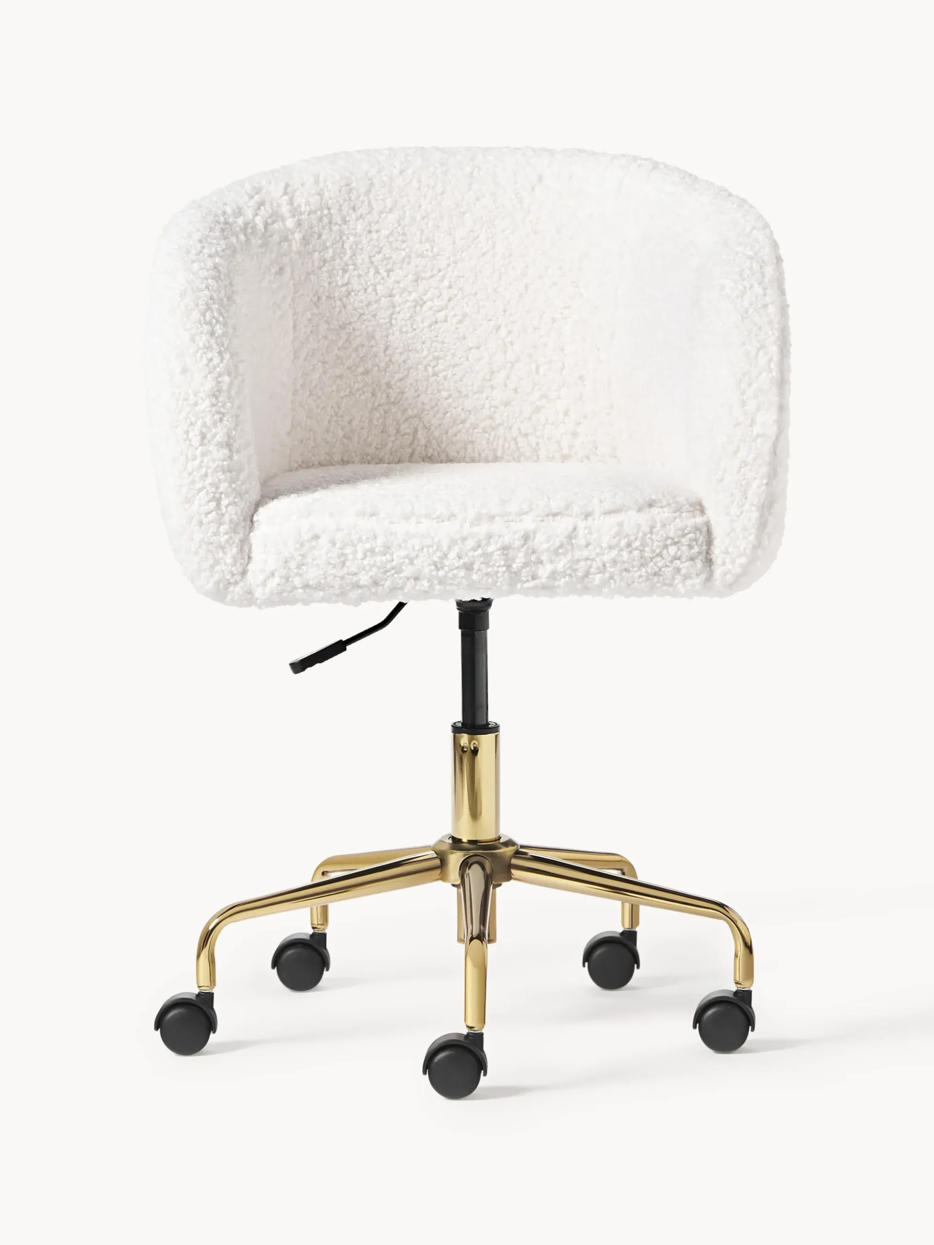 Sedia da scrivania in teddy regolabile in altezza Emmie