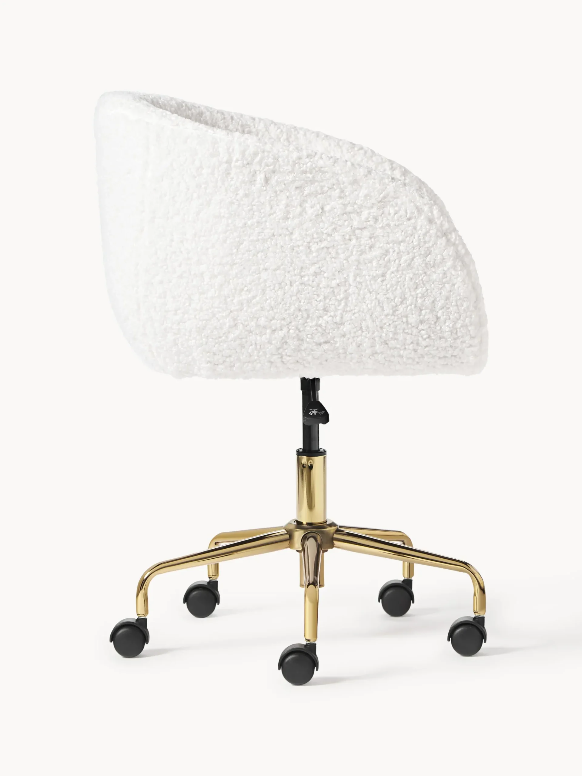 Sedia da scrivania in teddy regolabile in altezza Emmie