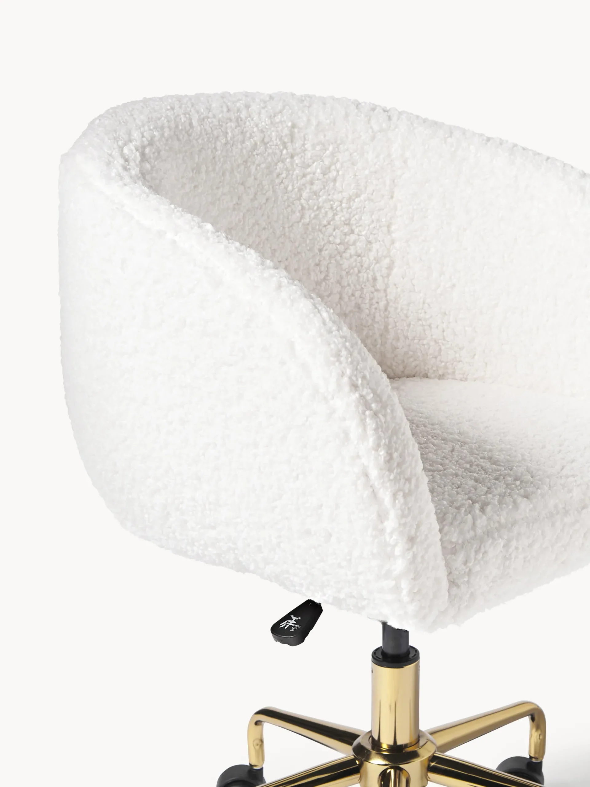 Sedia da scrivania in teddy regolabile in altezza Emmie
