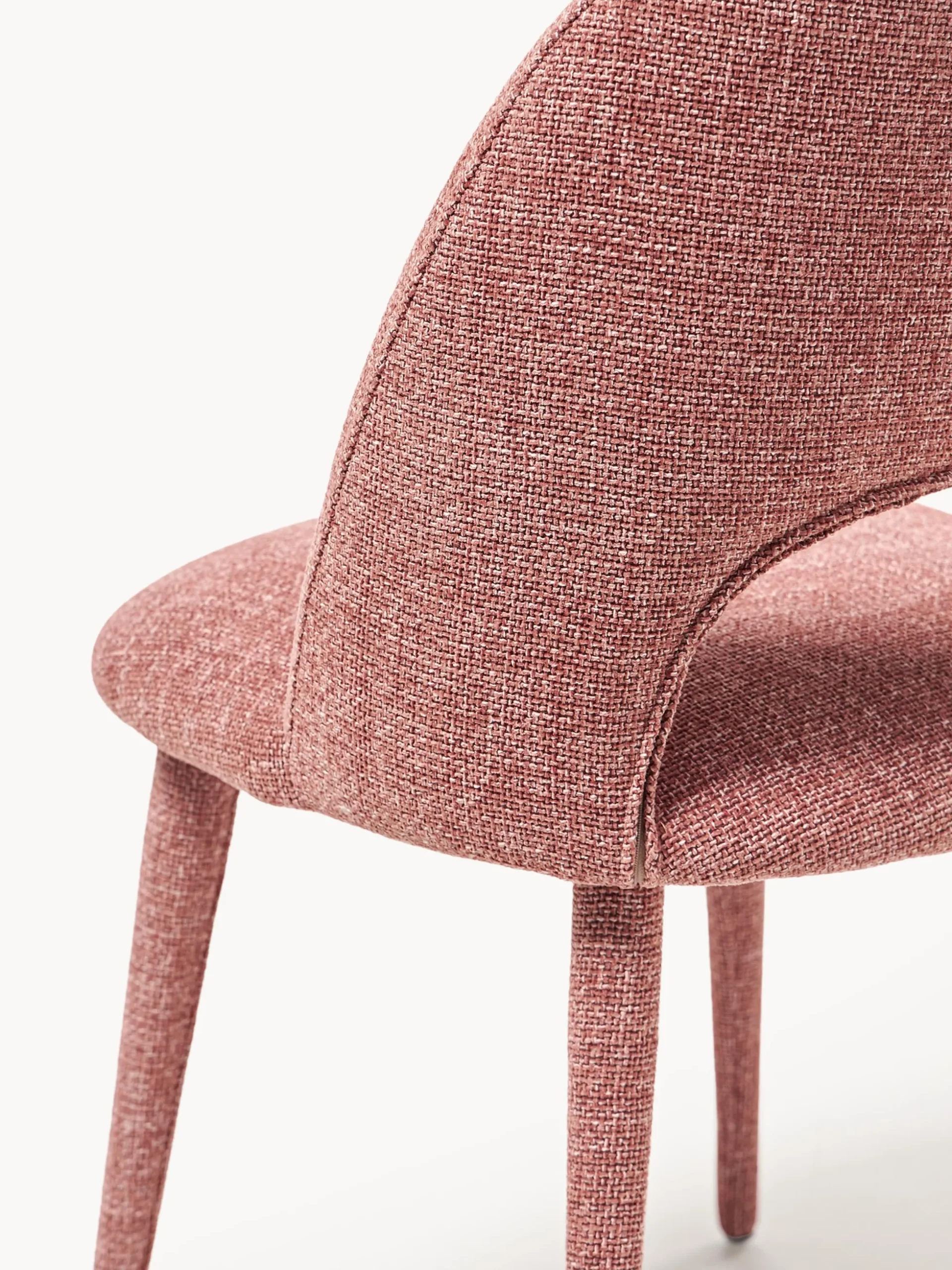 Sedia imbottita con effetto tweed Rachel