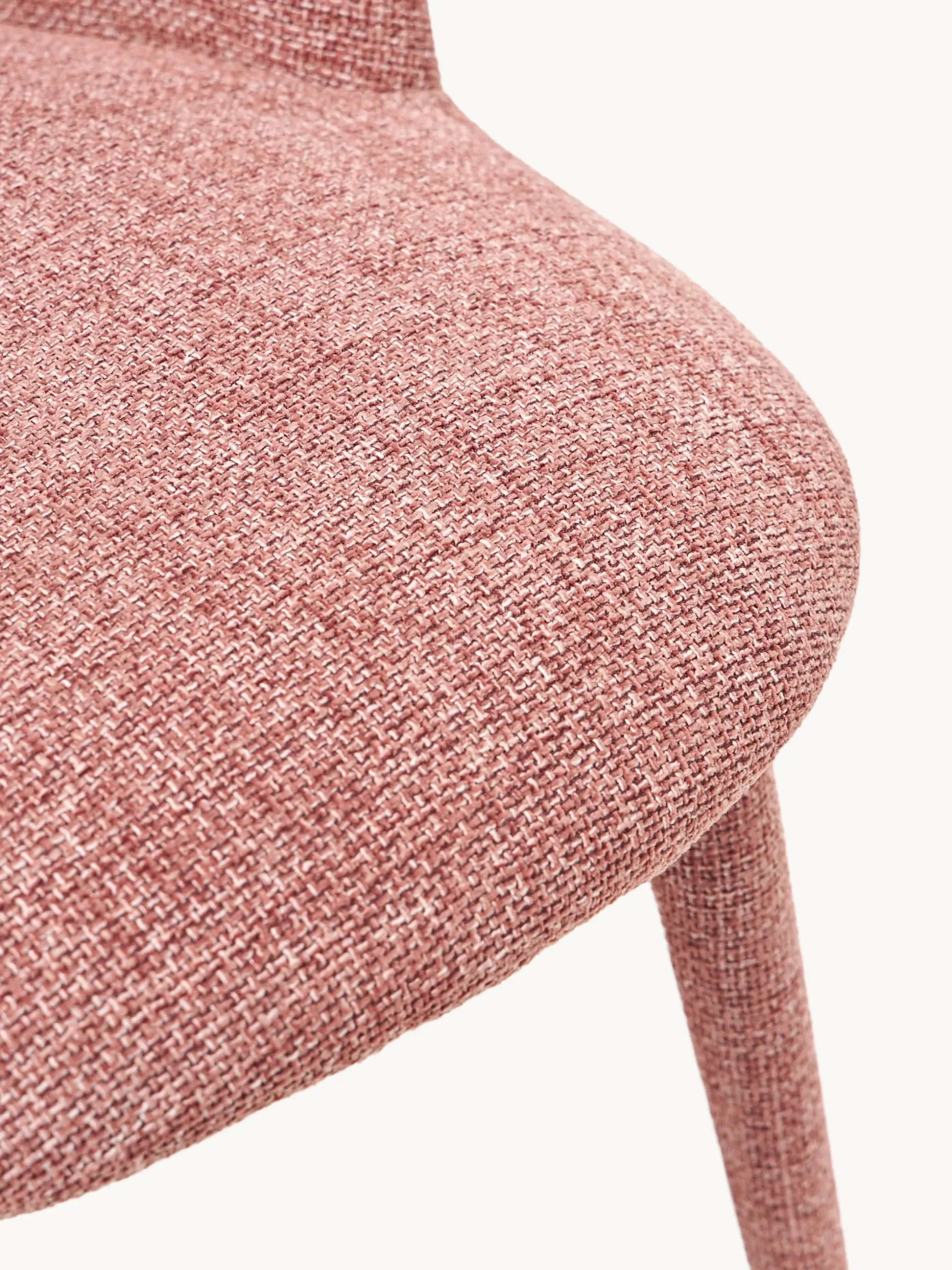 Sedia imbottita con effetto tweed Rachel