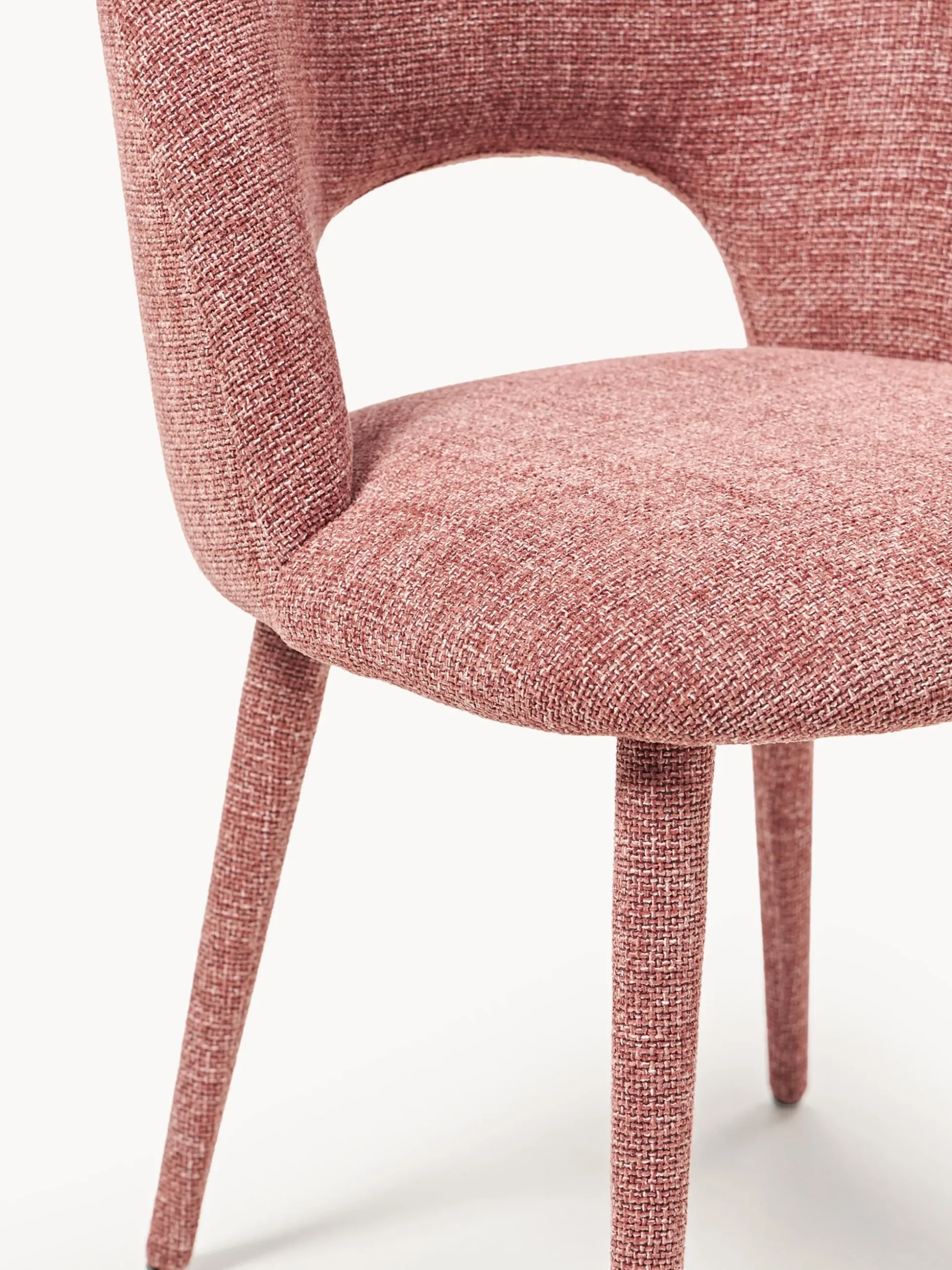 Sedia imbottita con effetto tweed Rachel