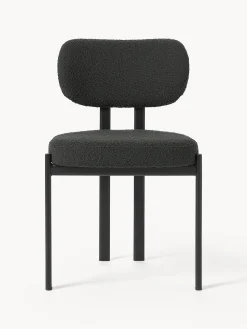 Sedia imbottita in bouclé Adrien