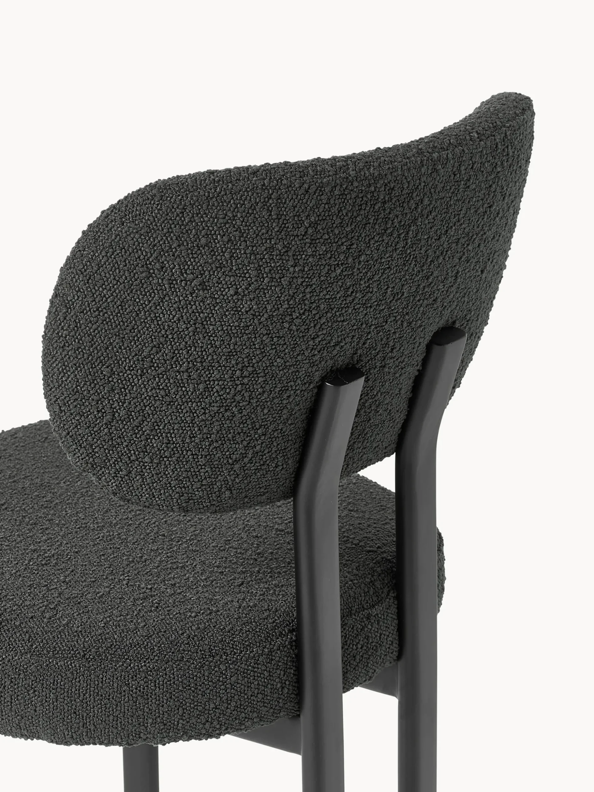 Sedia imbottita in bouclé Adrien