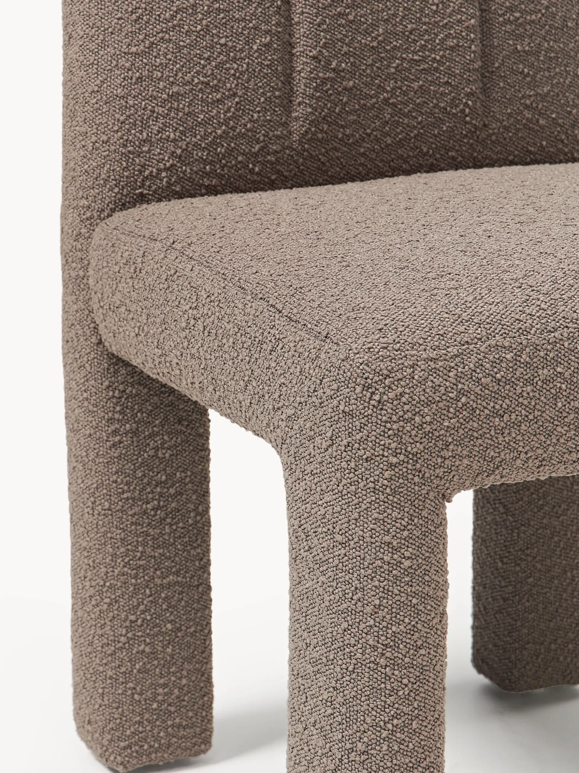 Sedia imbottita in bouclé Lukas